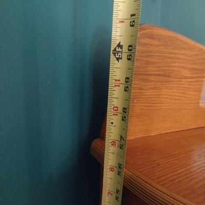 Vintage Solid Oak Bowfront Curio Cabinet (No Contents)