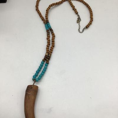 Beaded with charm necklace