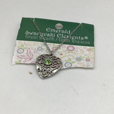 Emerald Swarovski Elements necklace