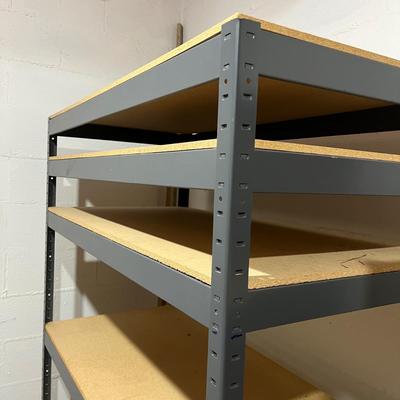 Four Metal & Wood Shelving Units (BS-MG)