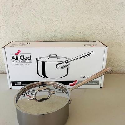 New In Box All-Clad 3 Quart Stainless Sauce Pan