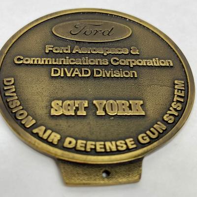 Brass Ford Aerospace & Communication DIVAD Division SGT YORK Division Air Defense Gun System