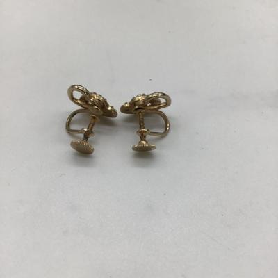 Vintage heart clip on earrings