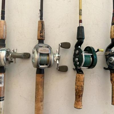 Lot of 4 Rod & Reel Combos