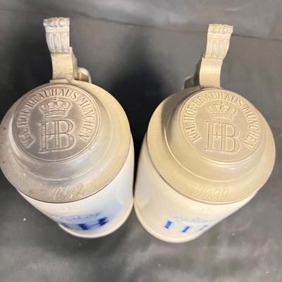 Hofbrauhaus & Lowenbrau Steins & Pewter Guiness Mug - (S-RG)