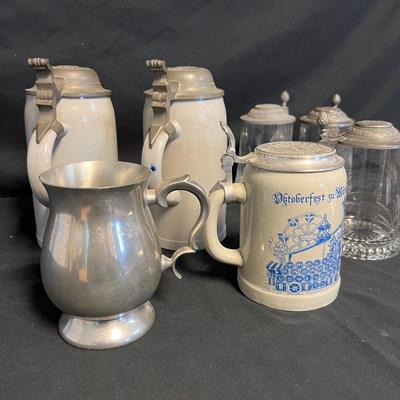 Hofbrauhaus & Lowenbrau Steins & Pewter Guiness Mug - (S-RG)