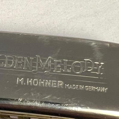 Mini Wooden Dulcimer & Hohner Golden Melody Harmonica (S-RG)