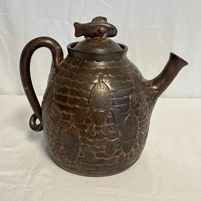 Winton & Rosa Eugene Signed/Numbered Cowpens Studio Pottery Teapot (S-RG)