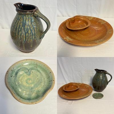 Julie Ayton Stoneware Pottery Pitcher & More (S-RG)