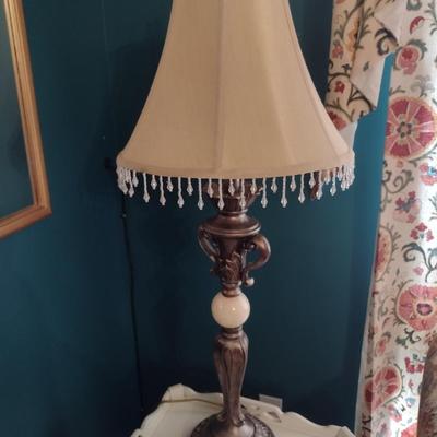 Pair of Resin Post Table Lamps