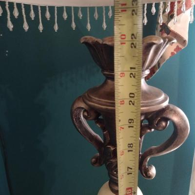 Pair of Resin Post Table Lamps