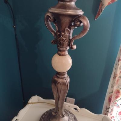 Pair of Resin Post Table Lamps