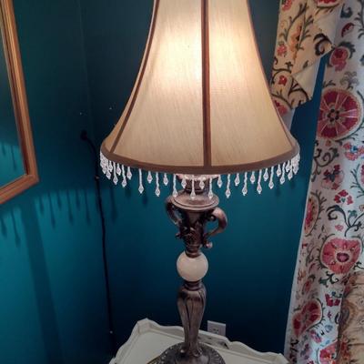 Pair of Resin Post Table Lamps