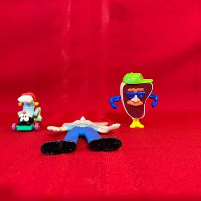 MCDONALDS TOYS AND BENDABLE CHAMP MAN FROM CHAMPION AUTO STORES