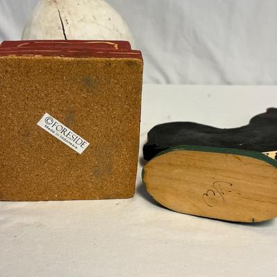 Collection of Roosters Including Signed & Large Patina Iron Statue (S-RG)