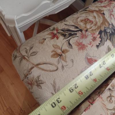 Vintage Camel Back Couch Floral Pattern Upholstery