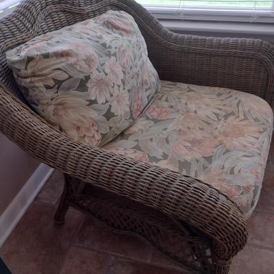 Wicker Rattan Patio Chair with Cushions Choice A