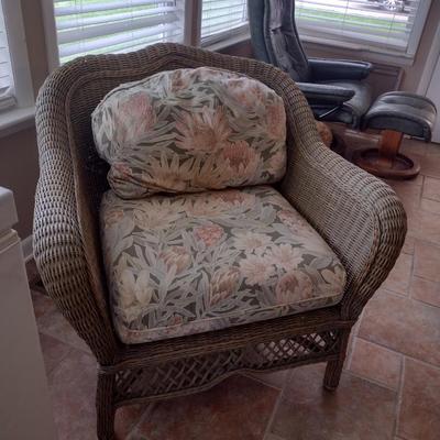 Wicker Rattan Patio Chair with Cushions Choice B