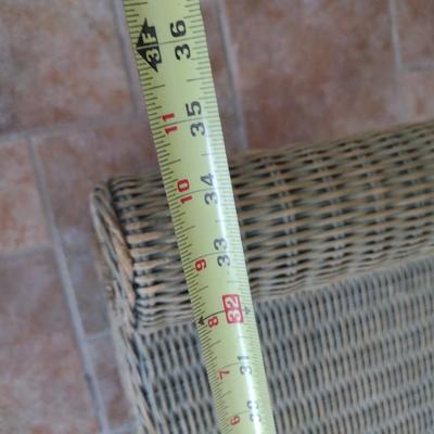 Wicker Rattan Patio Foot Stool or Sitting Bench