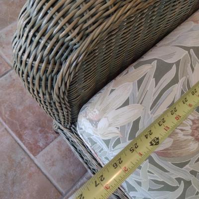 Wicker Rattan Patio Three Cushion Couch