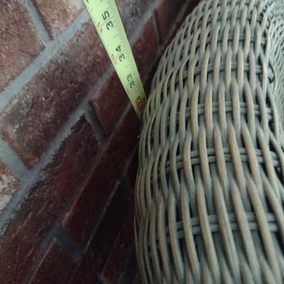 Wicker Rattan Patio Three Cushion Couch