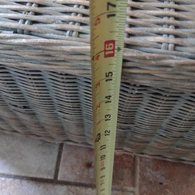 Wicker Rattan Patio Storage Trunk