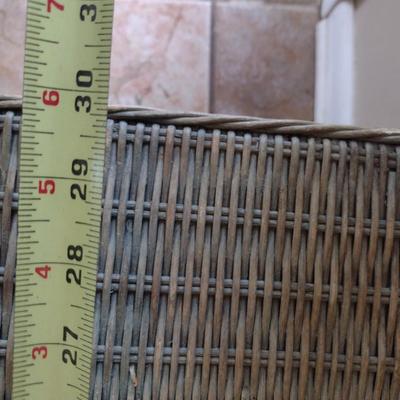 Wicker Rattan Patio Storage Trunk