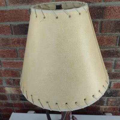 Bow, Arrow and Quiver Desk Top Lamp Metal and Leather