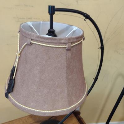 Fly Rod and Reel Desk Top Lamp Metal