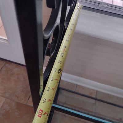 Wrought Metal Baker's Rack with Glass Shelves