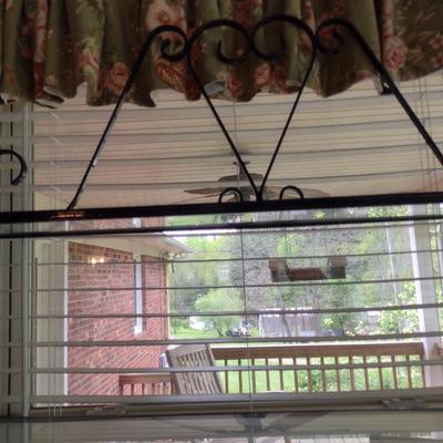 Wrought Metal Baker's Rack with Glass Shelves