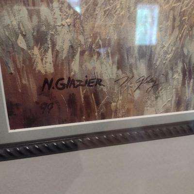 Framed Art Wild Horses by Nacy Glazier