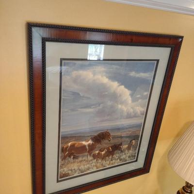Framed Art Wild Horses by Nacy Glazier