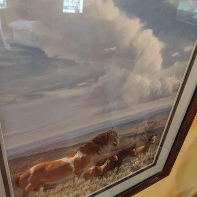 Framed Art Wild Horses by Nacy Glazier