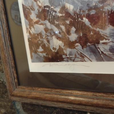 Framed Art Print 'Winters Welcome' by William Mangum 187/950