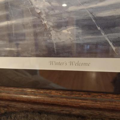 Framed Art Print 'Winters Welcome' by William Mangum 187/950