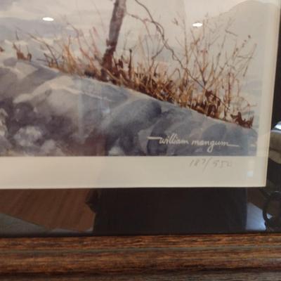 Framed Art Print 'Winters Welcome' by William Mangum 187/950