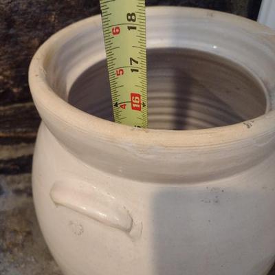 Large Salt Glaze Hand Thrown Pottery Crock