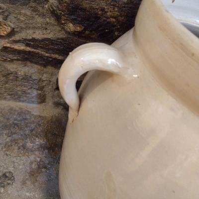 Large Salt Glaze Hand Thrown Pottery Crock