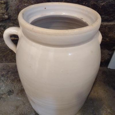 Large Salt Glaze Hand Thrown Pottery Crock