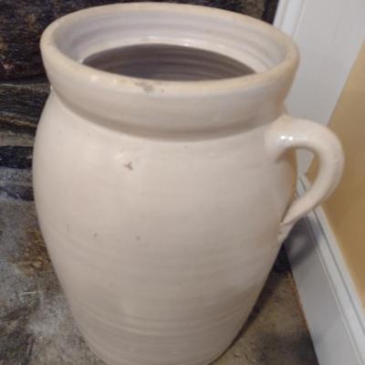 Large Salt Glaze Hand Thrown Pottery Crock