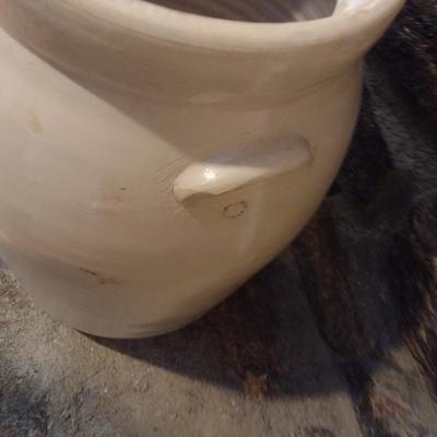 Large Salt Glaze Hand Thrown Pottery Crock