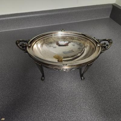 Antique English Silver Plate Dome Breakfast Buffet Server
