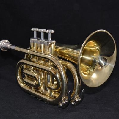 MENDINI Pocket Trumpet No Case 9.75"x6.5"