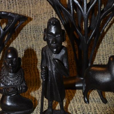 Hand Carved Light Wood Pastoral Carvings 10
