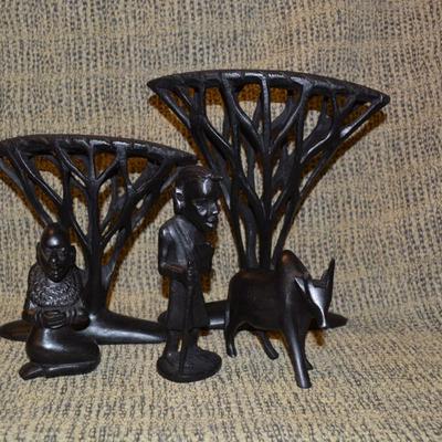 Hand Carved Light Wood Pastoral Carvings 10