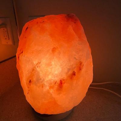 Large Himalayan Salt Lamp, heavy marble base