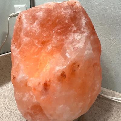 Large Himalayan Salt Lamp, heavy marble base
