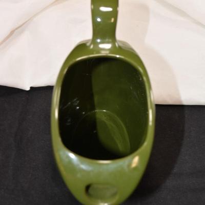 MCM Forest Green Hall Pottery Retro Pitcher 9.5
