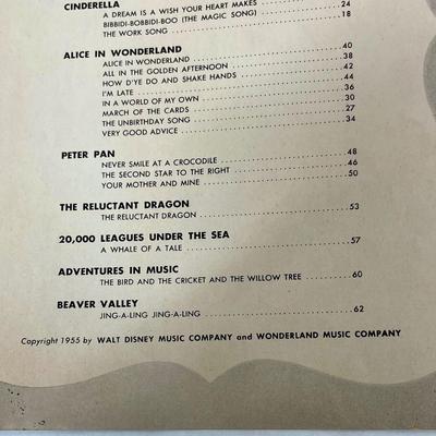 Disneyland Songbook Song Album 1950's